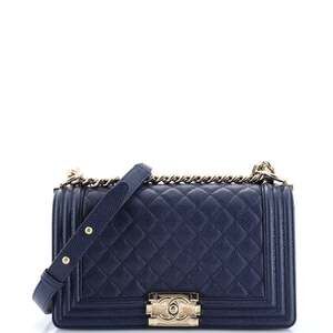 Chanel Boy Flap Bag Quilted Caviar Old #184954C33B